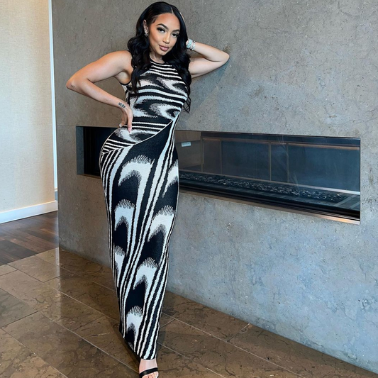 Midnight Swirl Maxi Dress