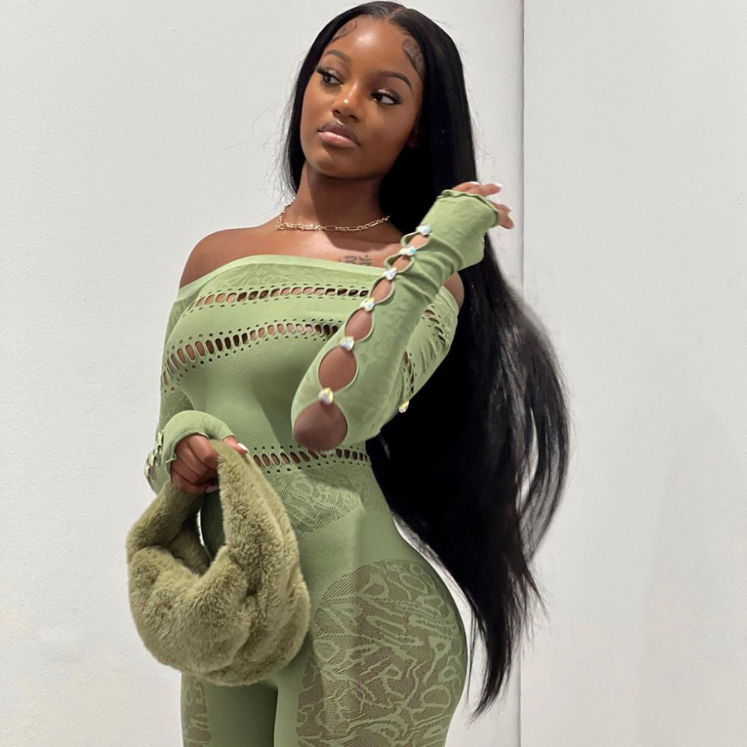 Green Mesh Romper