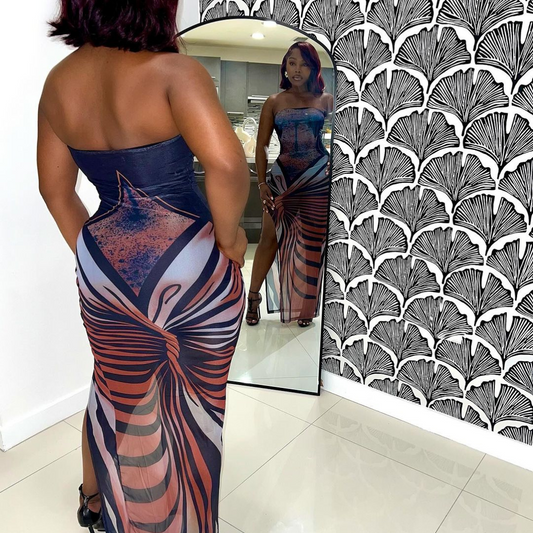 Cocoon Side Split Dress