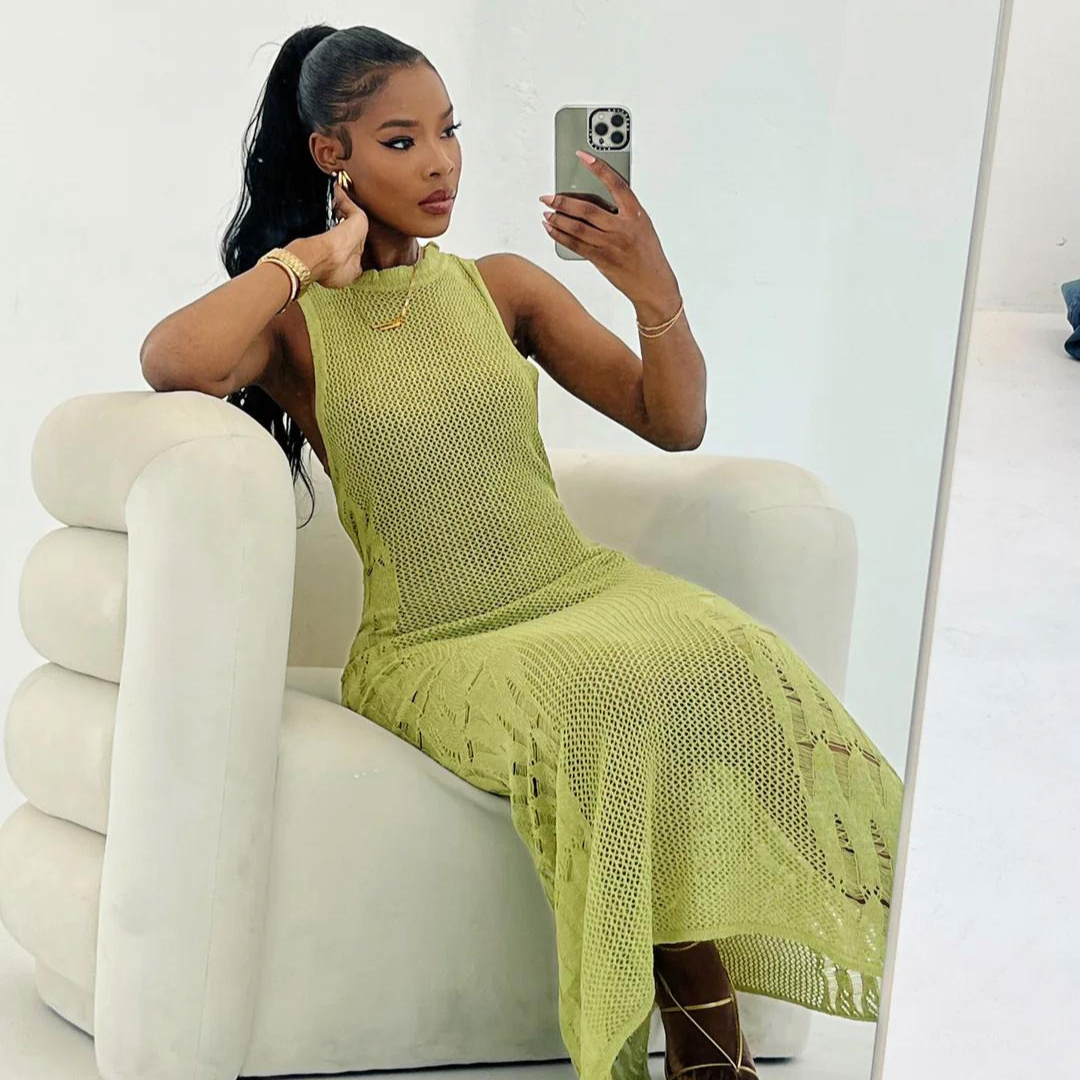 STITCH ME DRESS GREEN