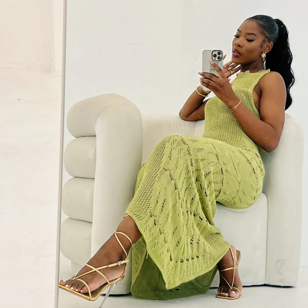 STITCH ME DRESS GREEN